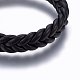Leather Braided Cord Bracelets BJEW-E345-14A-B-2