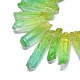 Natural Dyed Quartz Pointed Beads Strands G-G791-12-4