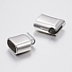 Rectangle Smooth Surface 304 Stainless Steel Magnetic Clasps with Glue-in Ends STAS-I037-33-3