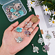 SUNNYCLUE 1 Box 16Pcs 4 Styles Tree of Life Crystal Charm Silver Flat Round Plant Tree Charms Bulk Amazonite Amethyst Rose Quartz Turquoise Chips Natural Gemstones for Jewellery Making Charms DIY FIND-SC0003-21-3