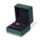 Cajas de anillo de joyería de plástico cuadrado OBOX-F005-03B-3