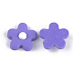 手作り樹脂クレイカボション  花  青紫色  23x23.5x8~9mm CLAY-T016-01A-2