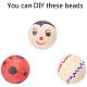 PandaHall Elite about 500pcs 8mm Natural Round Wooden Beads Assorted Round Wood Ball Loose Spacer Beads for DIY Jewelry Craft Making WOOD-PH0008-14-6