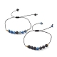 Ensemble de bracelets de perles tressées en jaspe impérial naturel (teint) pour fille femme BJEW-JB06866-01-1