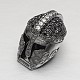 Brass Micro Pave Cubic Zirconia Gladiator Helmet Beads ZIRC-H026-03B-RS-2