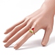 Glass & Brass Braided Fruit Finger Ring for Women RJEW-TA00047-03-3