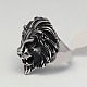 Personalized Retro Men's 304 Stainless Steel Wide Lion Rings RJEW-F006-200-17mm-2