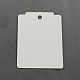 厚紙のネックレスのディスプレイカード  長方形  ホワイト  79x61x0.5mm X-NDIS-S023-2