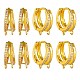 10 Stück Creolen-Ohrringe aus Messing mit Mikropavé und klaren kubischen Zirkonia ZIRC-SZ0005-17-1