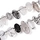Нити натуральных кварцевых бусин черного турмалинового цвета&nbsp;G-Z091-A31-4