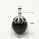 Black Agate Pendants G-C099-4-1