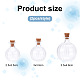 Delorigin 透明な小さな願いを叶える分厚いガラス瓶 3 個  コルク付きガラスミニポーションボトル  DIYペンダント作成用のボトルジャー  ドールハウスの装飾 AJEW-DR0001-06-2