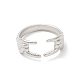 304 anillo de acero inoxidable con manos abiertas para mujer. RJEW-L107-002P-2