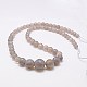 Natural Grey Agate Beads Strands G-G548-31-2