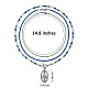 Овальный комплект ожерелий с подвесками из девственницы марии NJEW-SW00006-5