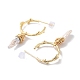 Natural Pearl Ear Studs EJEW-P256-50G-2