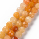 Natürliche gelbe Aventurin Perlen Stränge X-G-S362-123E-1