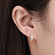 Arch 925 Sterling Silver Cubic Zirconia Stud Earrings for Women EJEW-P231-37G-3