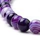 Natural Striped Agate/Banded Agate Beads Strands G-S259-04F-10mm-3
