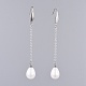 Orecchini di perle pendenti conchiglia e set di gioielli con ciondolo SJEW-JS01038-7