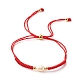 Pearl Beads Adjustable Nylon Thread Cord Bracelets BJEW-JB06397-2