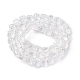 Perles de verre galvanoplastiques plaquées de couleur ab transparentes GLAA-P028-AB01-3