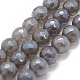 Chapelets de perles en agate grise naturelle G-P385-02-8mm-1