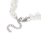 Glass Teardrop Beaded Necklaces NJEW-JN04273-01-4