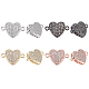 CHGCRAFT 8Pcs 4 Colors Brass Micro Pave Clear Cubic Zirconia Connector Charms ZIRC-CA0001-20-2