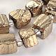 Nuggets Electroplated Natural Pyrite Beads Strands G-I177-04-3