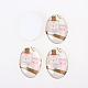 Cabochons ovales en verre imprimé hibou GGLA-N003-13x18-B03-2