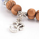 Holz Perlen Stretch-Charme Armbänder BJEW-JB01831-3