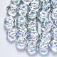 Perles de verre peintes par pulvérisation transparent GLAA-S190-002C-01-1