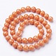 Chapelets de perles rondes en jade de Mashan naturelle X-G-D263-8mm-XS21-3