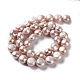 Fili di perle di perle d'acqua dolce coltivate naturali PEAR-E018-93-2