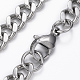 304 Stainless Steel Curb Chain Necklaces NJEW-K089-05P-2