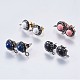 Synthetic Gemstone Stud Earring Findings RB-P028-09-1