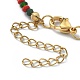 Halskette mit weihnachtlichem Emaille-Anhänger aus Legierung und Glasperlenketten NJEW-JN04338-6
