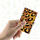 Creatcabin леопардовый держатель для визитных карточек маленький футляр для визиток тонкий органайзер для визитных карточек из нержавеющей стали металлические держатели кредитных коробок бумажник подарки для мужчин женщин офисные поездки 3.6 x 2.2 дюйм OFST-WH0004-005-5
