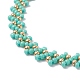 Ensemble de bracelets de cheville tressés en perles de verre pour femmes AJEW-AN00466-5
