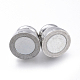 304 Stainless Steel Magnetic Clasps with Glue-in Ends STAS-D242-19P-2
