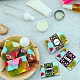 PandaHall Elite 90Pc 9 Colors Floral Pattern Handmade Soap Paper Tag DIY-PH0005-81-4