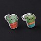 Acrylic Stud Earrings with Plastic Pins for Women EJEW-F293-01E-3