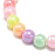 7 pièces 7 couleurs bonbon couleur acrylique rond perlé bracelets extensibles ensemble BJEW-JB08928-5