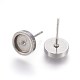 304 impostazioni per orecchini a bottone in acciaio inossidabile STAS-L219-02C-2