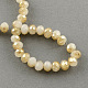 Perles de verre rondelle facettées rondes à facettes en jade imitation demi-plaqué EGLA-S092-2mm-02-1