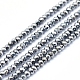 Electroplate Glass Beads Strands GLAA-F079-A-FP03-1