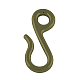 Tibetan Style Alloy Hook and S-Hook Clasps TIBEP-Q058-07AB-LF-3