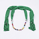 Simple Design Women's Beaded Cloth Scarf Necklaces NJEW-I067-08E-1