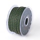 編み紐  革のアクセサリーコード  ジュエリーDIY製版材料  濃い緑  5mm  約21.87ヤード（20m）/ロール WL-I004-5mm-23-2